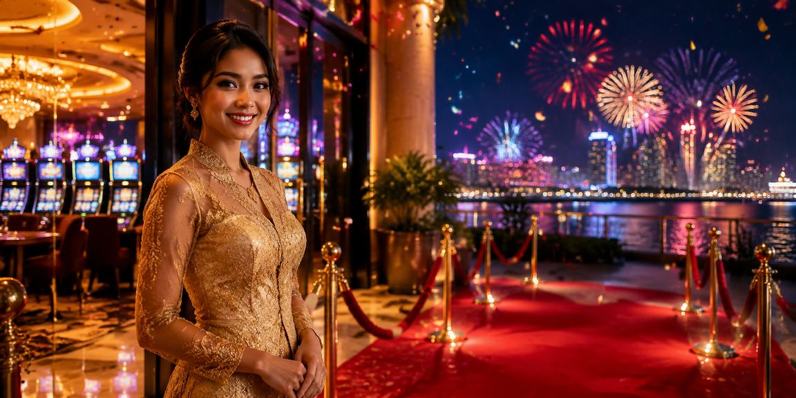 Suasana hiburan pertaruhan di Johor dengan pakaian tradisional kebaya