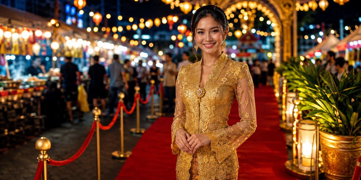 Suasana pertaruhan kasino dan sukan di Kuala Lumpur dengan pakaian tradisional kebaya